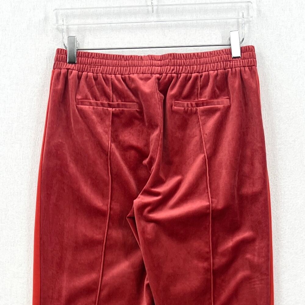 SCOTCH AND SODA The Peaks Velour Crop Track Pants Womens M Red Mid Rise Straight - Picture 6 of 16